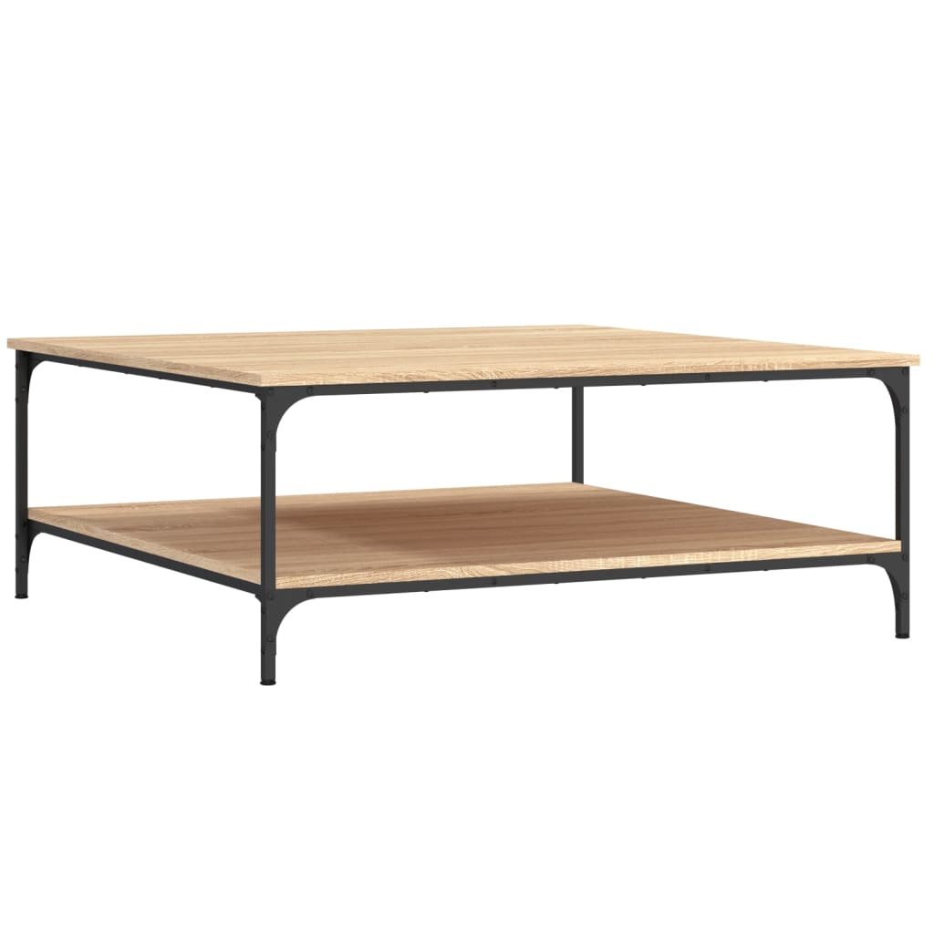 Salontafel Bewerkt Hout Kleurig 100 x 100 x 40 cm Sonoma eiken