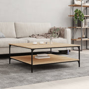 Coffee table 100x100x40 cm treated wood Sonoma oak-coloured