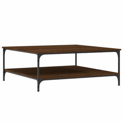Salontafel 100x100x40 cm bewerkt hout bruin eikenkleur