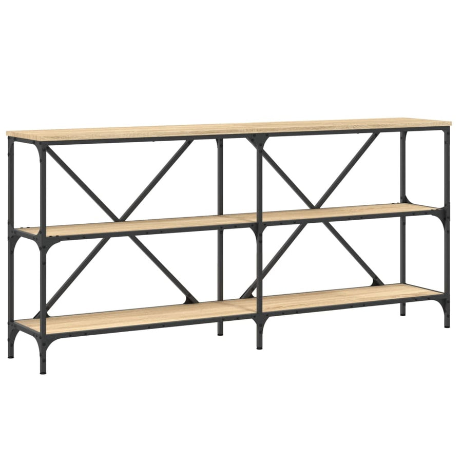 Wandtafel 160X30X75 Cm Bewerkt Hout En Ijzer Sonoma Eikenkleur