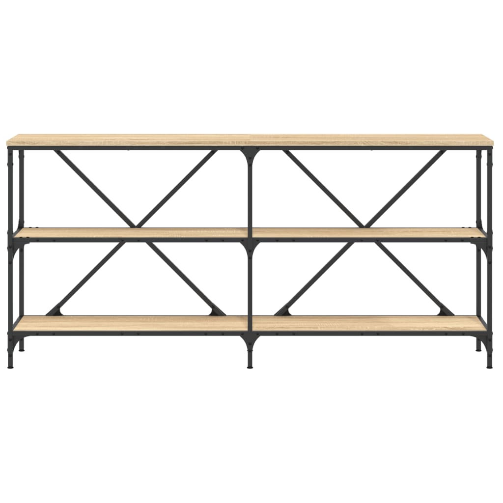 Wandtafel 160X30X75 Cm Bewerkt Hout En Ijzer Sonoma Eikenkleur