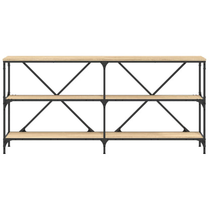 Wandtafel 160X30X75 Cm Bewerkt Hout En Ijzer Sonoma Eikenkleur