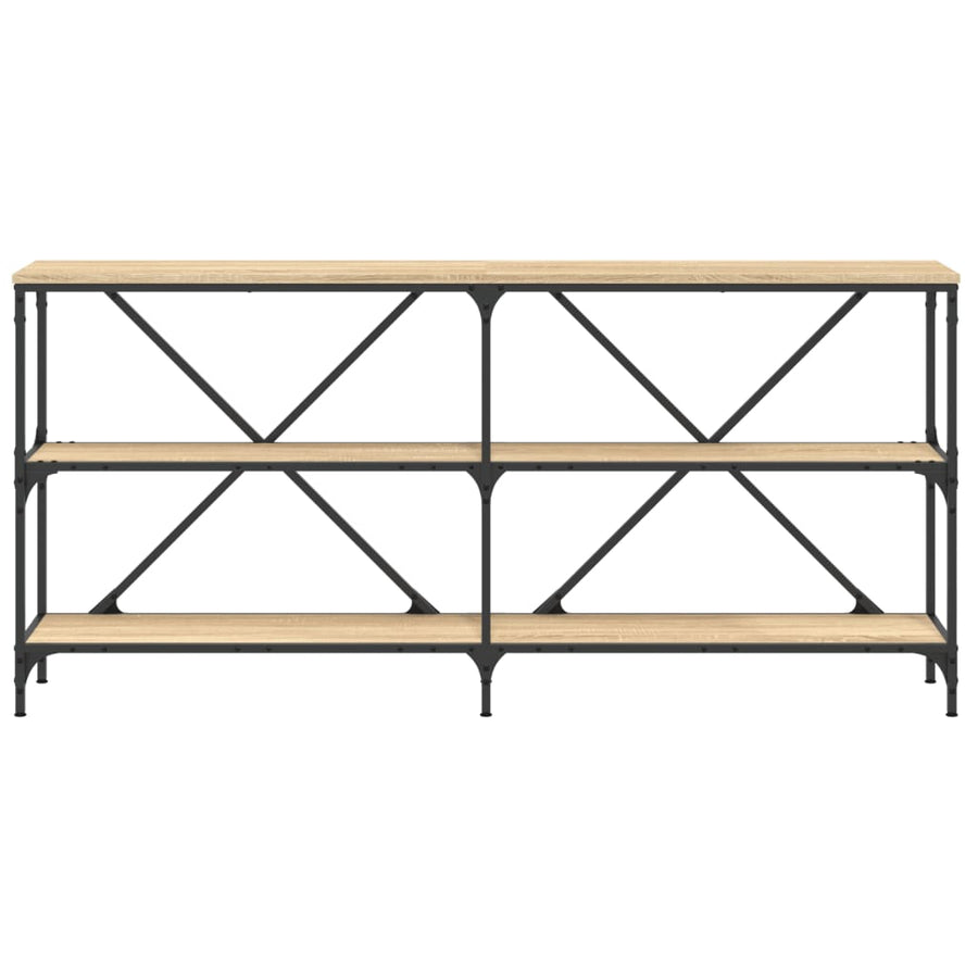Wandtafel 160X30X75 Cm Bewerkt Hout En Ijzer Sonoma Eikenkleur