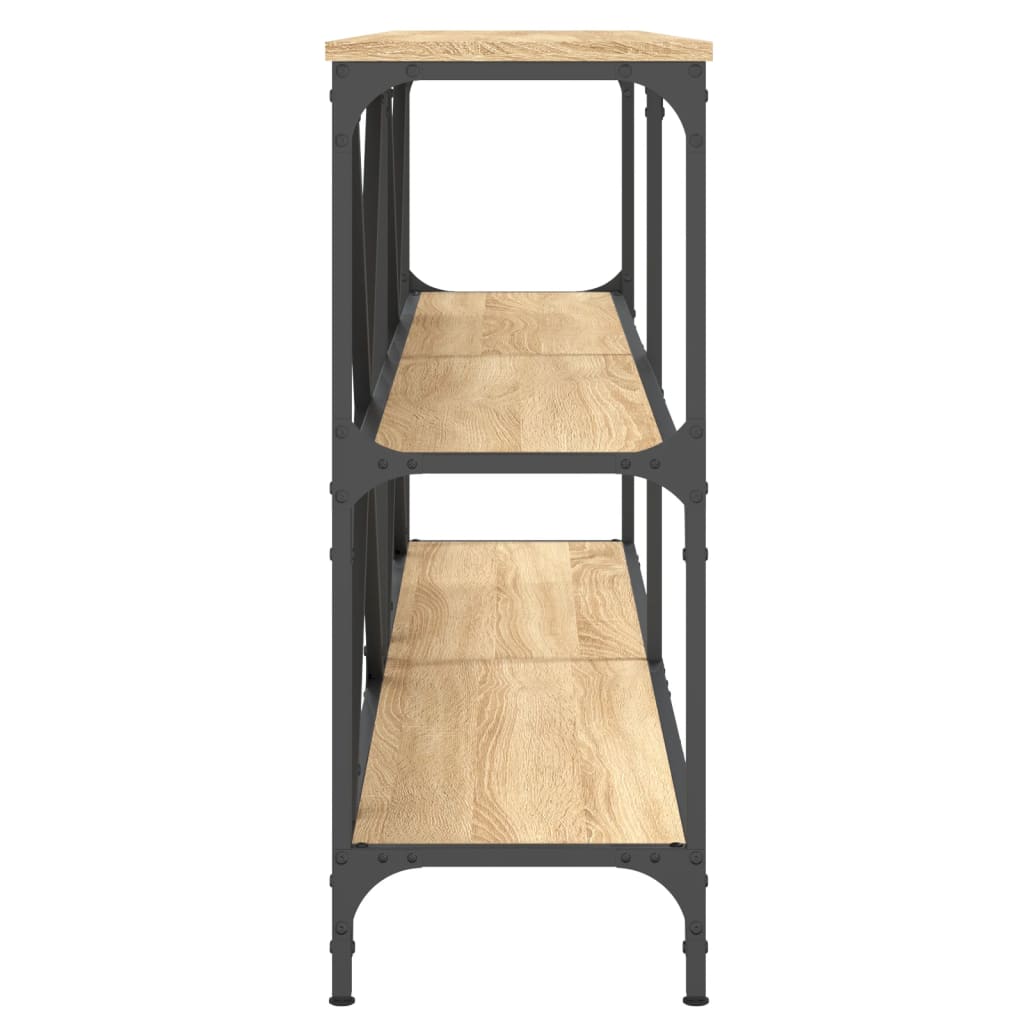 Wandtafel 160X30X75 Cm Bewerkt Hout En Ijzer Sonoma Eikenkleur