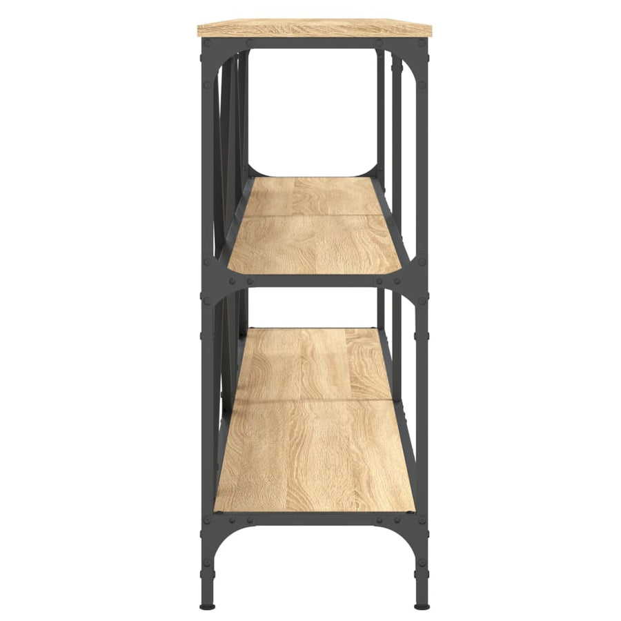 Wandtafel 160X30X75 Cm Bewerkt Hout En Ijzer Sonoma Eikenkleur