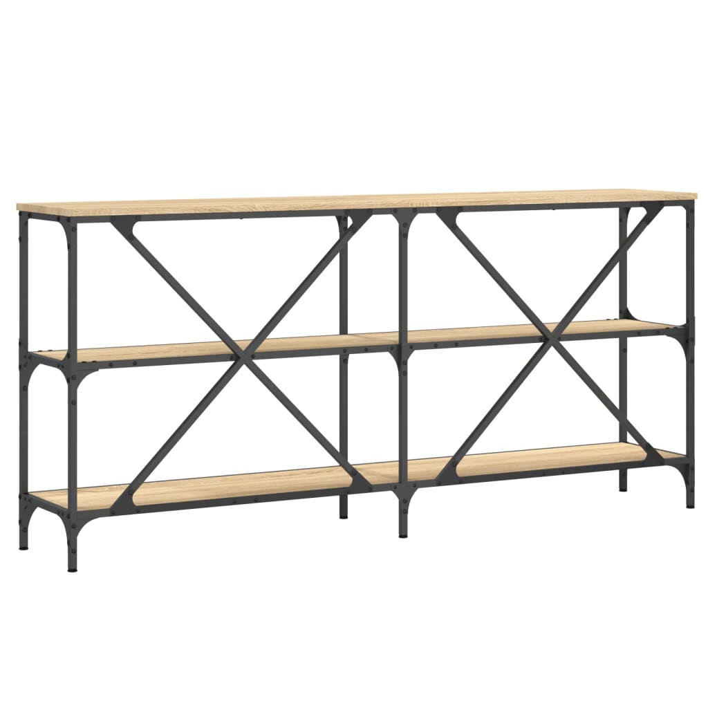 Wandtafel 160X30X75 Cm Bewerkt Hout En Ijzer Sonoma Eikenkleur