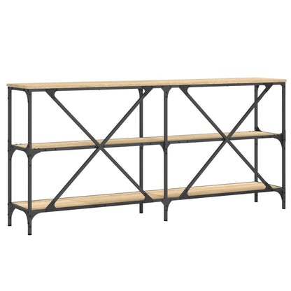 Wandtafel 160X30X75 Cm Bewerkt Hout En Ijzer Sonoma Eikenkleur