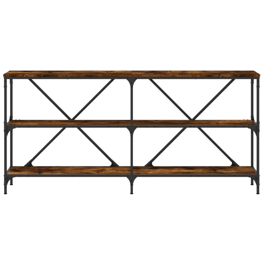Wandtafel 160X30X75 Cm Bewerkt Hout En Ijzer Gerookt Eikenkleur