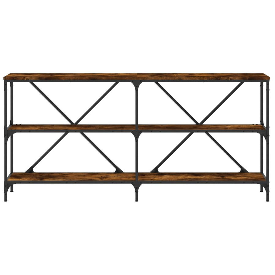 Wandtafel 160X30X75 Cm Bewerkt Hout En Ijzer Gerookt Eikenkleur