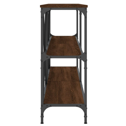 Wandtafel 160X30X75 Cm Bewerkt Hout En Ijzer Bruin Eikenkleur