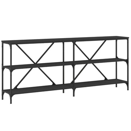 Wandtafel 180X30X75 Cm Bewerkt Hout En Ijzer Zwart