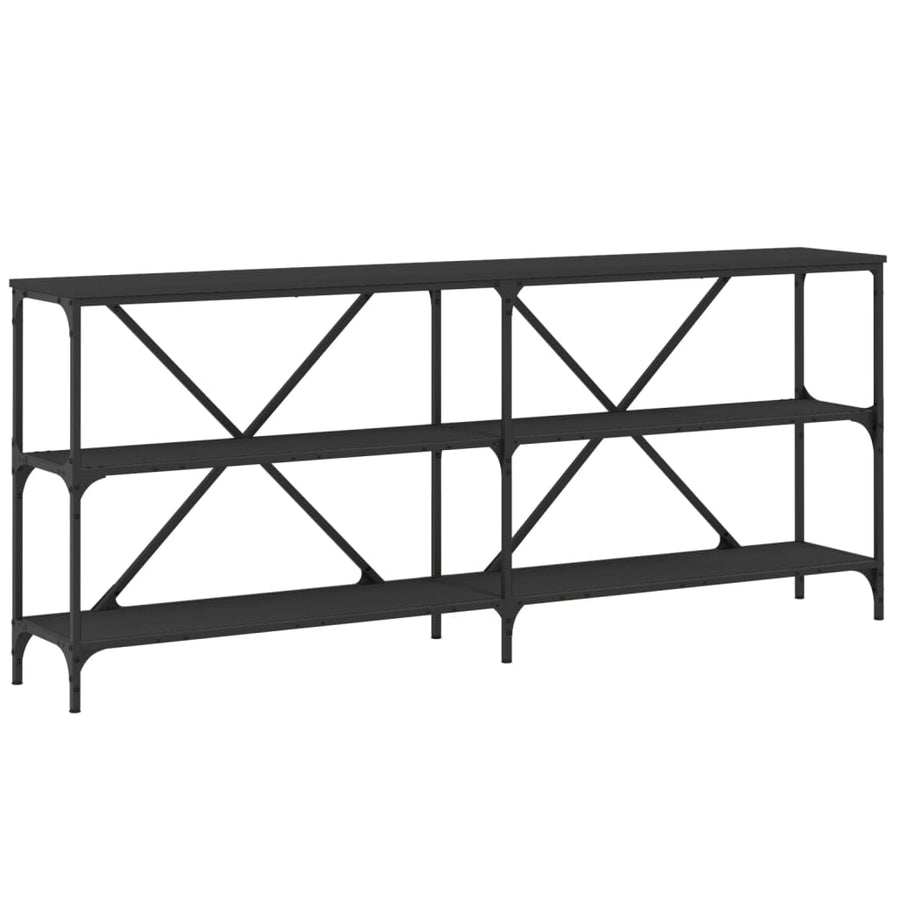 Wandtafel 180X30X75 Cm Bewerkt Hout En Ijzer Zwart