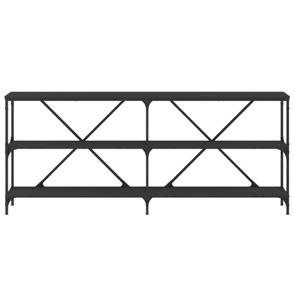 Wandtafel 180X30X75 Cm Bewerkt Hout En Ijzer Zwart