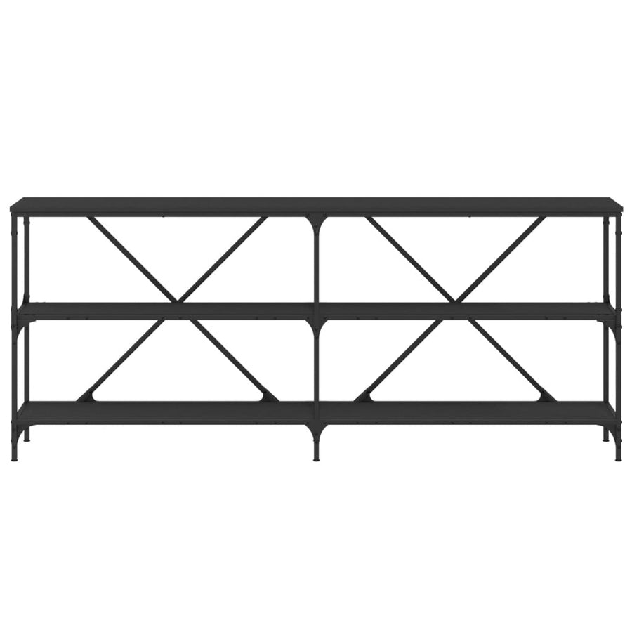 Wandtafel 180X30X75 Cm Bewerkt Hout En Ijzer Zwart