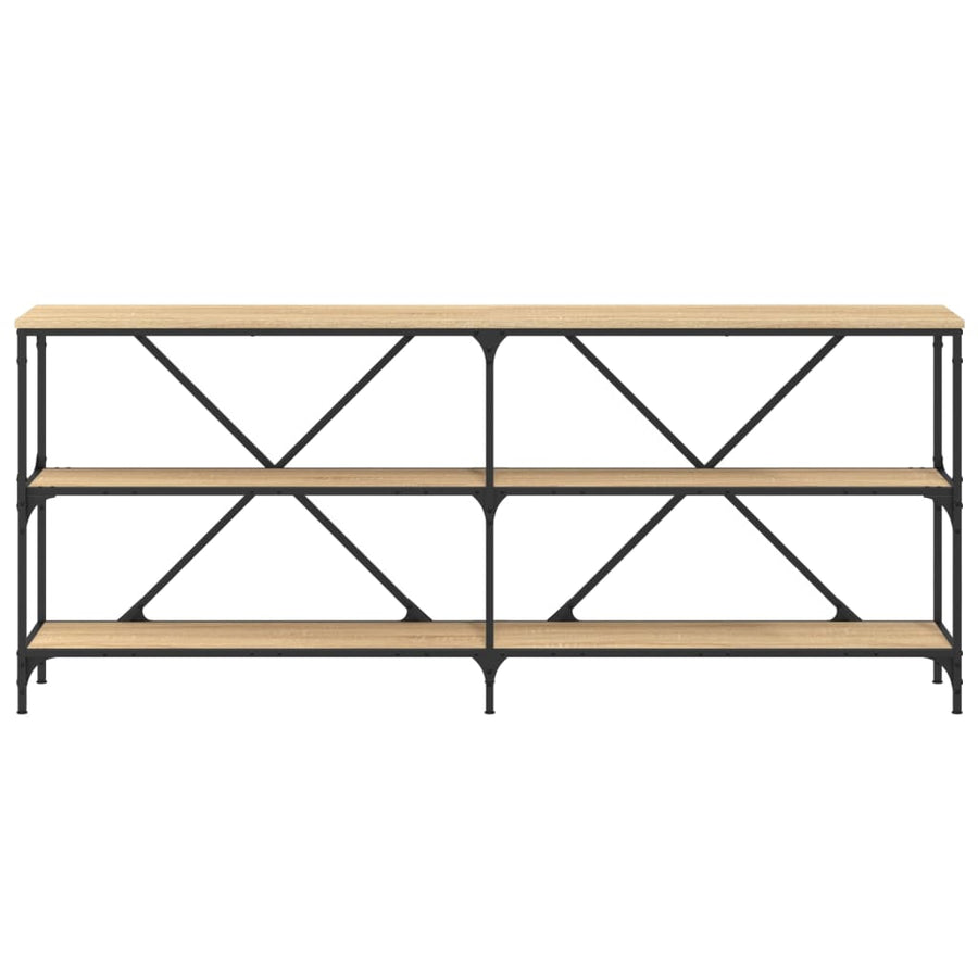 Wandtafel 180X30X75 Cm Bewerkt Hout En Ijzer Sonoma Eikenkleur