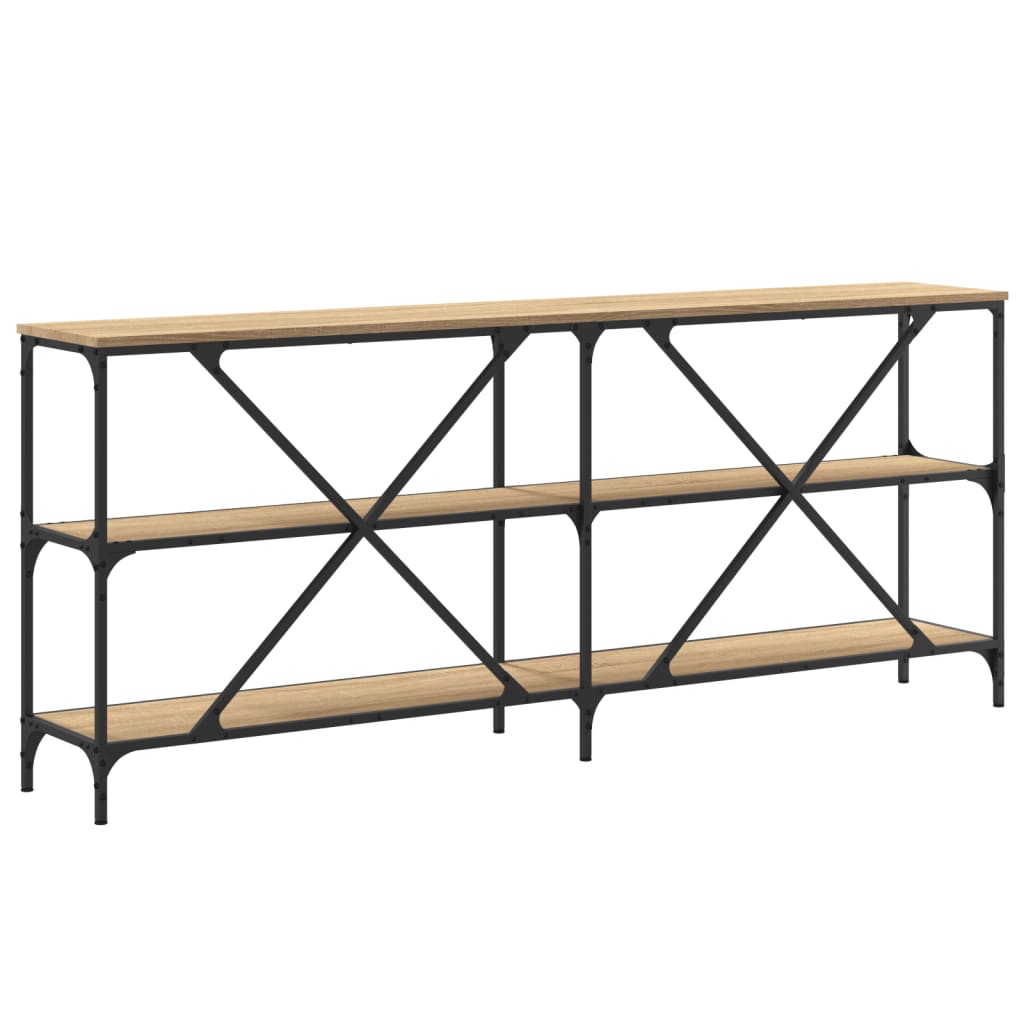 Wandtafel 180X30X75 Cm Bewerkt Hout En Ijzer Sonoma Eikenkleur
