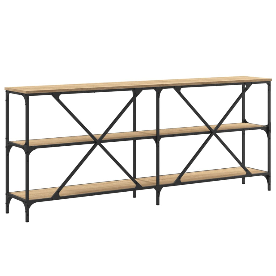 Wandtafel 180X30X75 Cm Bewerkt Hout En Ijzer Sonoma Eikenkleur