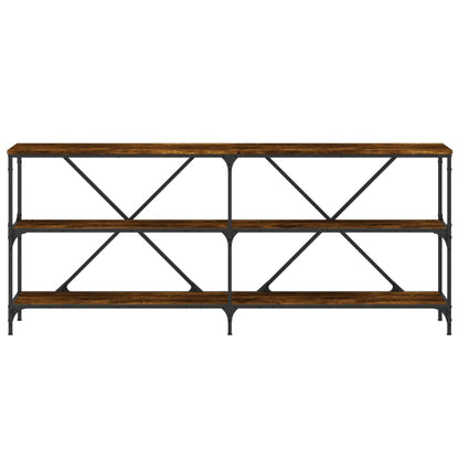 Wandtafel 180X30X75 Cm Bewerkt Hout En Ijzer Gerookt Eikenkleur