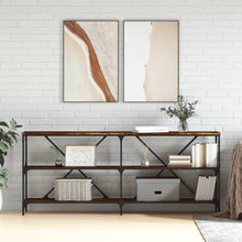 Wandtafel 180X30X75 Cm Bewerkt Hout En Ijzer Gerookt Eikenkleur