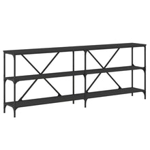Wandtafel 200X30X75 Cm Bewerkt Hout En Ijzer Zwart