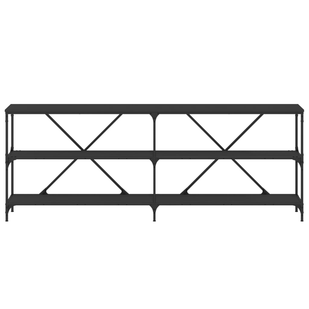 Wandtafel 200X30X75 Cm Bewerkt Hout En Ijzer Zwart