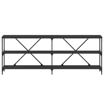 Wandtafel 200X30X75 Cm Bewerkt Hout En Ijzer Zwart
