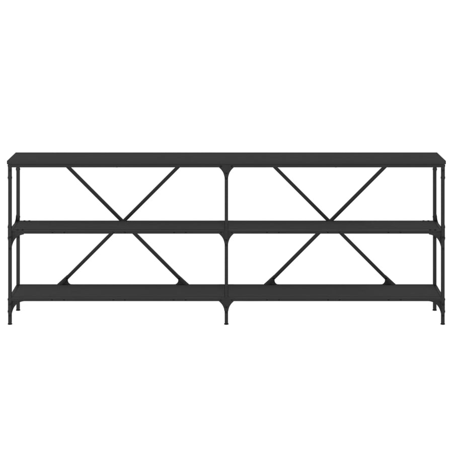 Wandtafel 200X30X75 Cm Bewerkt Hout En Ijzer Zwart