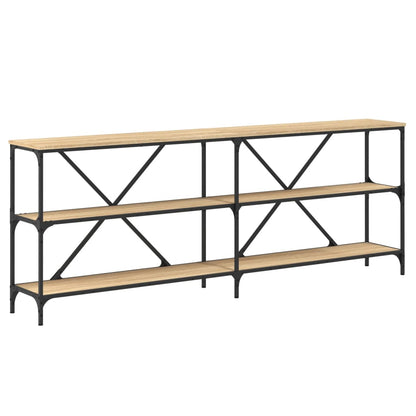 Wandtafel 200X30X75 Cm Bewerkt Hout En Ijzer Sonoma Eikenkleur