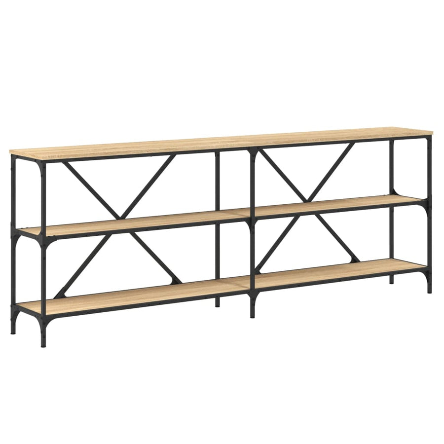 Wandtafel 200X30X75 Cm Bewerkt Hout En Ijzer Sonoma Eikenkleur
