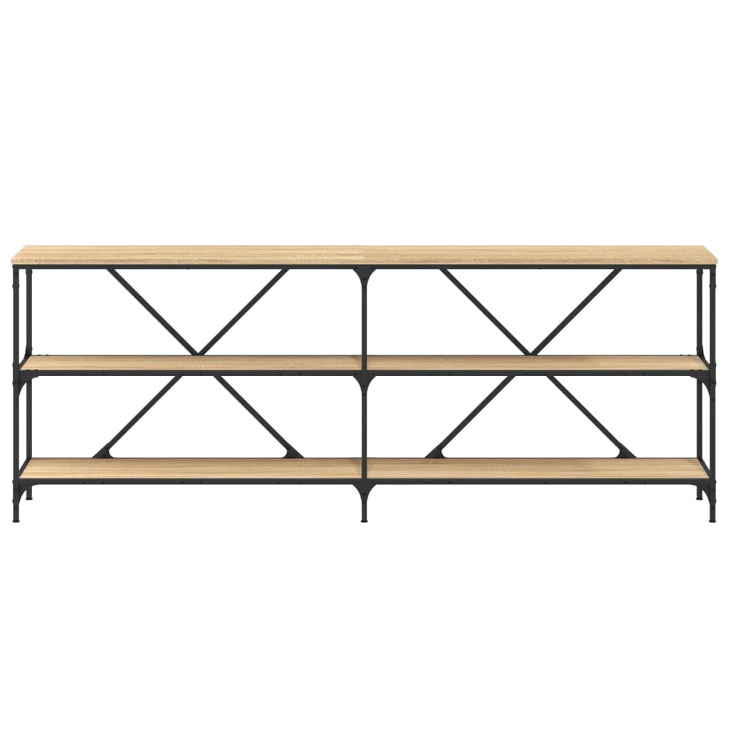 Wandtafel 200X30X75 Cm Bewerkt Hout En Ijzer Sonoma Eikenkleur