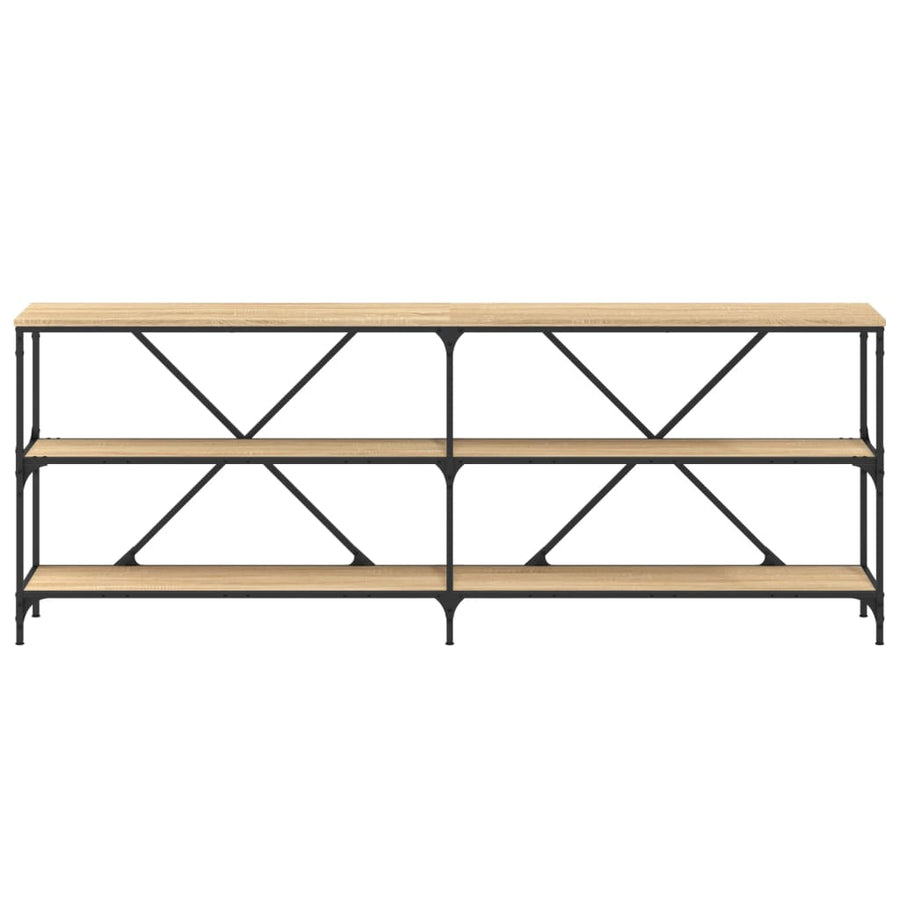 Wandtafel 200X30X75 Cm Bewerkt Hout En Ijzer Sonoma Eikenkleur
