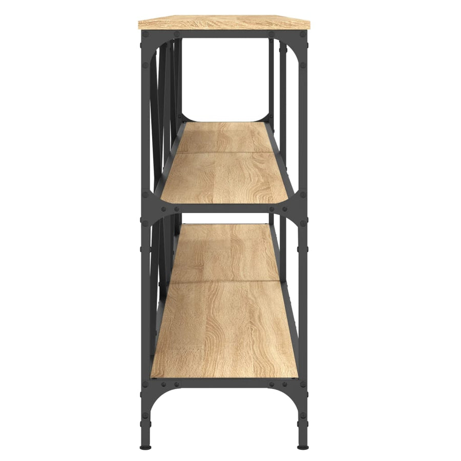 Wandtafel 200X30X75 Cm Bewerkt Hout En Ijzer Sonoma Eikenkleur