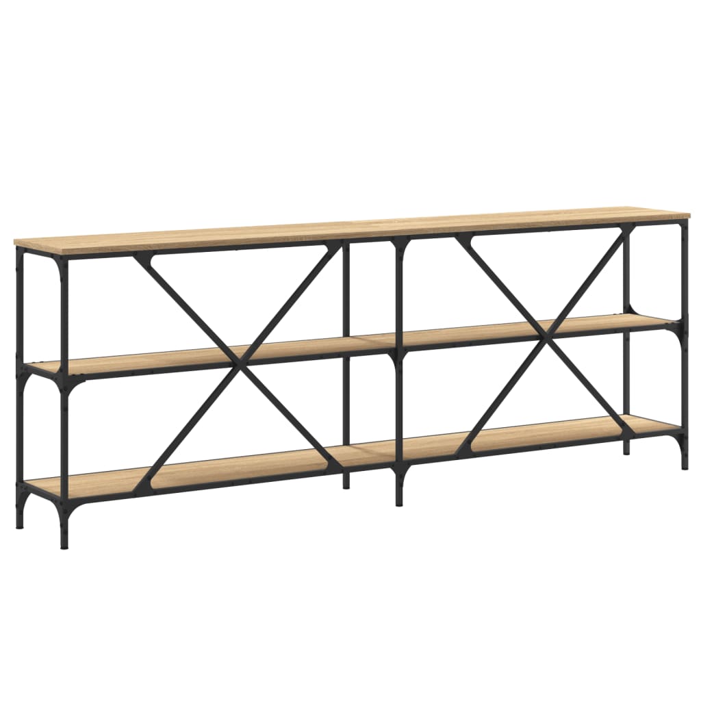 Wandtafel 200X30X75 Cm Bewerkt Hout En Ijzer Sonoma Eikenkleur