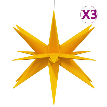 Kerstlampen met LED's 3 st inklapbaar 43 cm geel