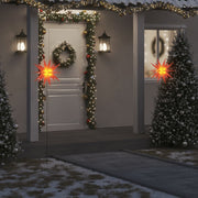 Kerstlampen ster 3 stuks 57 cm rood
