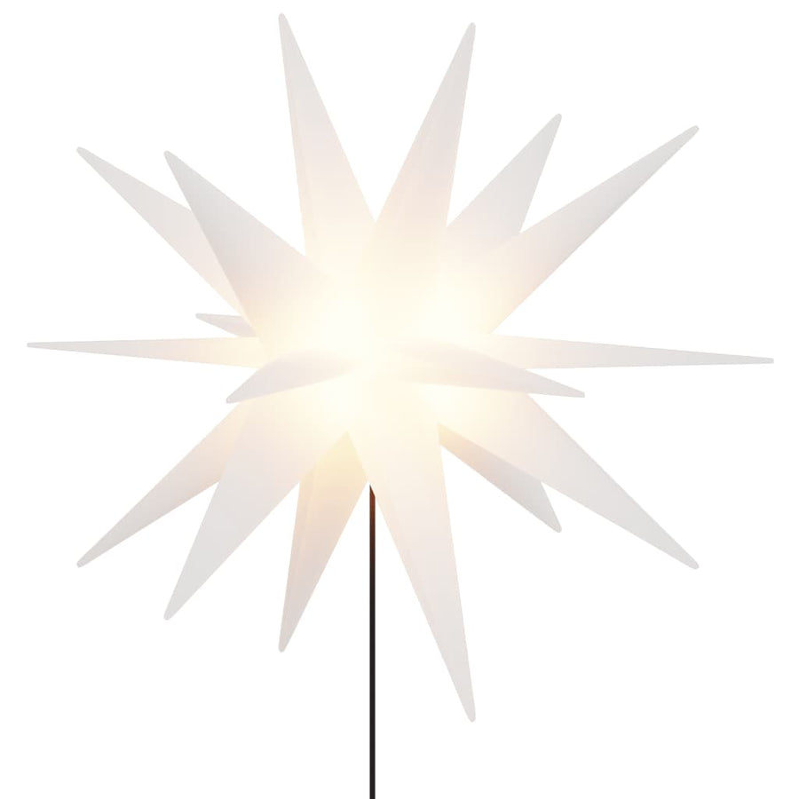 Kerstlampen met grondpin en LED's 3 st 57 cm wit