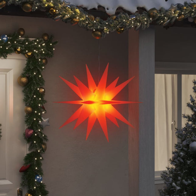 Kerstlampen Met Led's 3 St Inklapbaar 100 Cm Rood