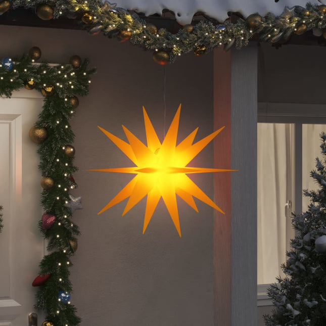 Kerstlampen met LED's 3 st inklapbaar 100 cm geel