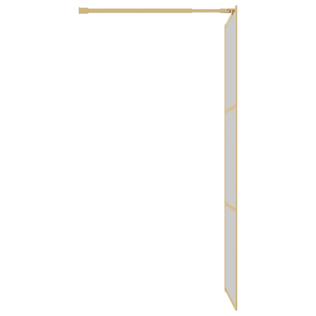 Inloopdouchewand Transparant Esg-Glas Kleurig 80 x 195 cm Goud Doorzichtig