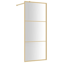 Inloopdouchewand Transparant Esg-Glas Kleurig 90 x 195 cm Goud Doorzichtig