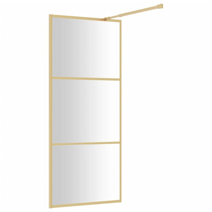 Inloopdouchewand Transparant Esg-Glas Kleurig 90 x 195 cm Goud Doorzichtig
