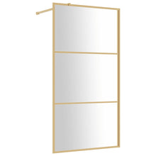 Inloopdouchewand Transparant Esg-Glas Kleurig 100 x 195 cm Goud Doorzichtig
