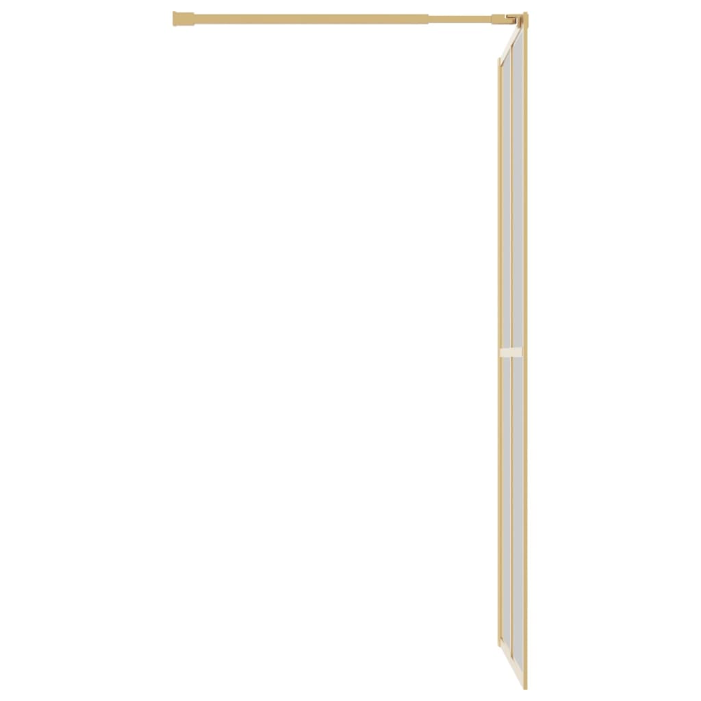 Inloopdouchewand Transparant Esg-Glas Kleurig 80 x 195 cm Goud