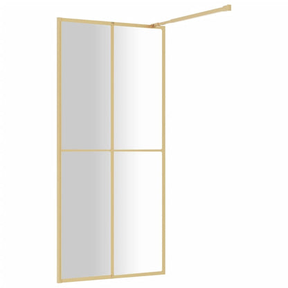Inloopdouchewand Transparant Esg-Glas Kleurig 80 x 195 cm Goud