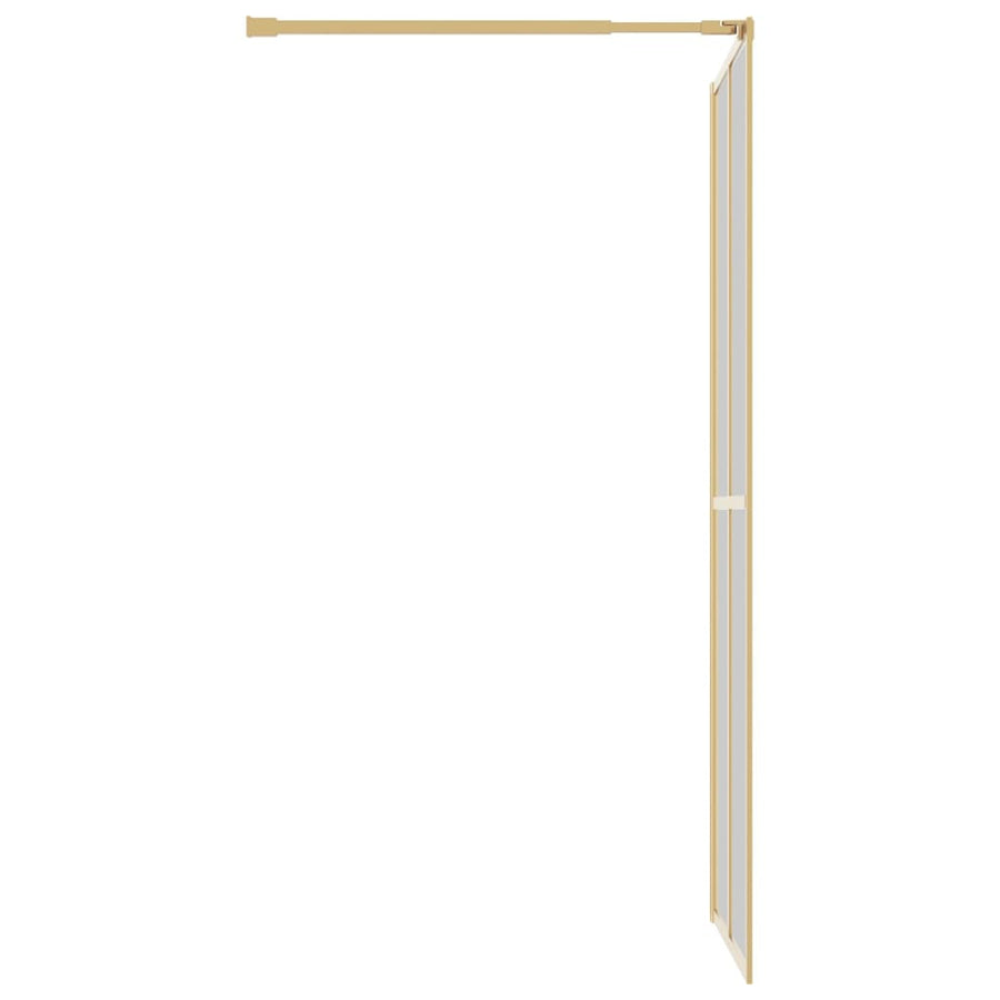 Inloopdouchewand Transparant Esg-Glas Kleurig 100 x 195 cm Goud