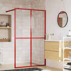 Inloopdouchewand Transparant Esg-Glas 118 x 195 cm Rood