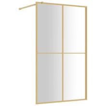 Inloopdouchewand Transparant Esg-Glas Kleurig 118 x 195 cm Goud