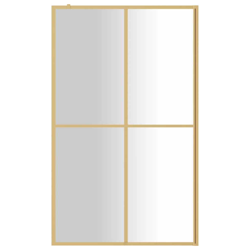 Inloopdouchewand Transparant Esg-Glas Kleurig 118 x 195 cm Goud
