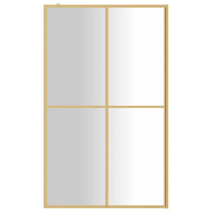 Inloopdouchewand Transparant Esg-Glas Kleurig 118 x 195 cm Goud