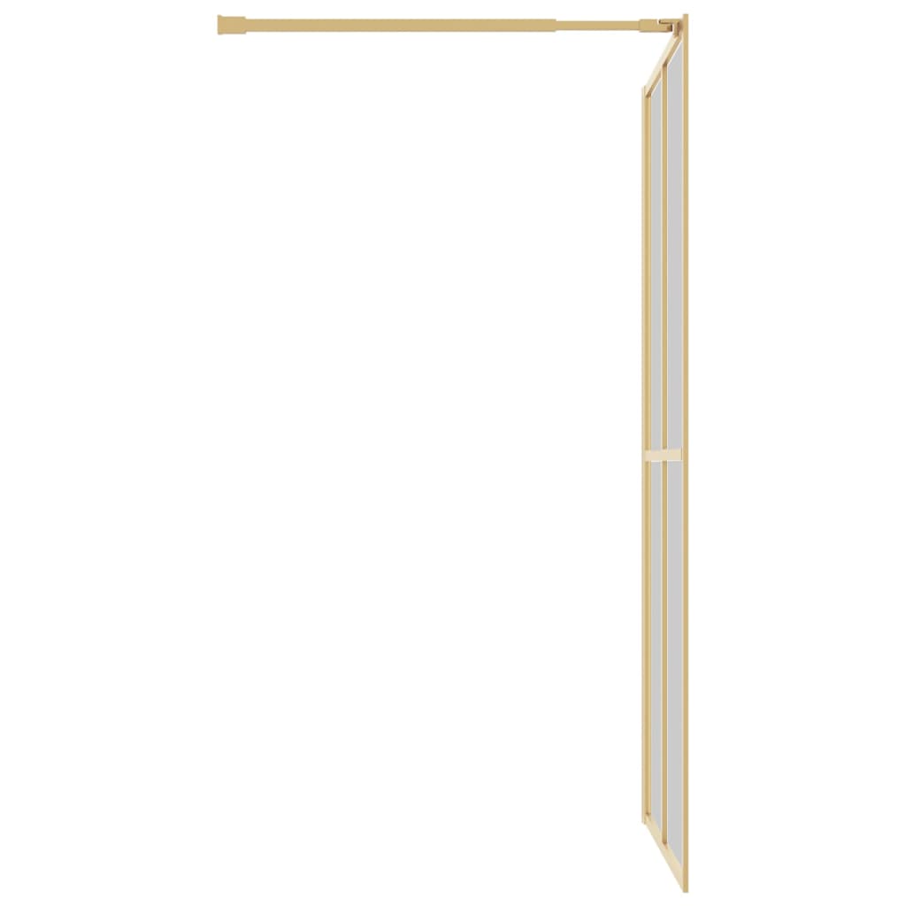 Inloopdouchewand Transparant Esg-Glas Kleurig 118 x 195 cm Goud